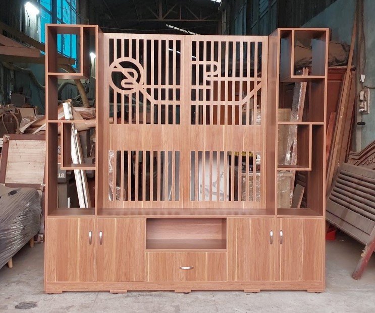 Góc nhìn khác của vách ngăn phòng khách kệ tivi