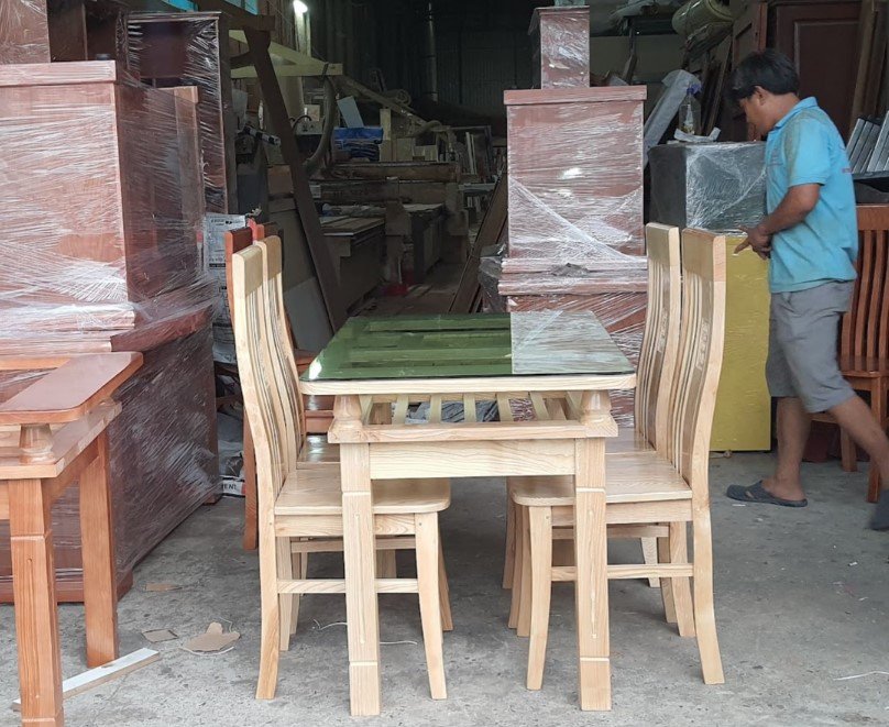 Bộ bàn ăn 8 ghế gỗ căm xe gõ đỏ MS 3469