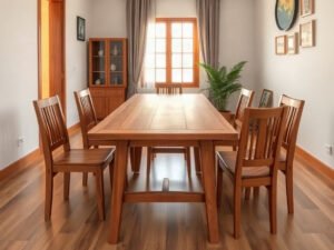 Bàn ăn gỗ tự nhiên hoàn thiện đúng chuẩn giúp tránh sai lầm phổ biến khi chọn bàn ăn gỗ