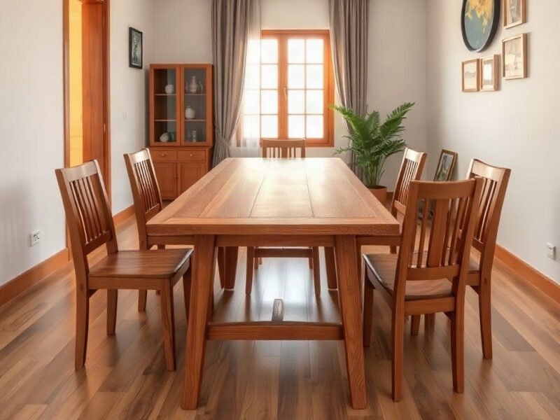 4 sai lầm phổ biến khi chọn bàn ăn gỗ bạn nên tránh Bàn ăn gỗ tự nhiên hoàn thiện đúng chuẩn giúp tránh sai lầm phổ biến khi chọn bàn ăn gỗ