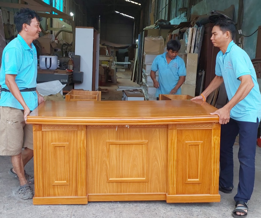 Bàn làm việc gỗ tự nhiên cao cấp MS 3423