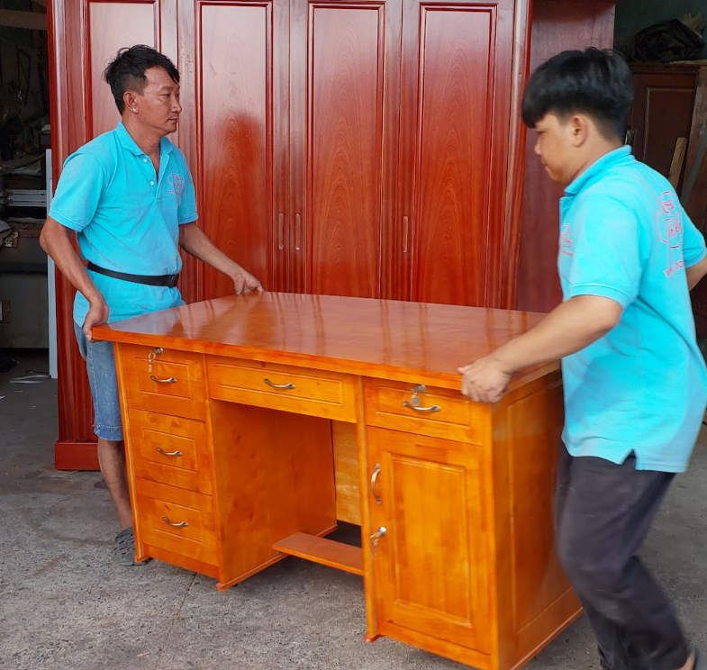 Bàn làm việc gỗ tự nhiên cao cấp MS 3423