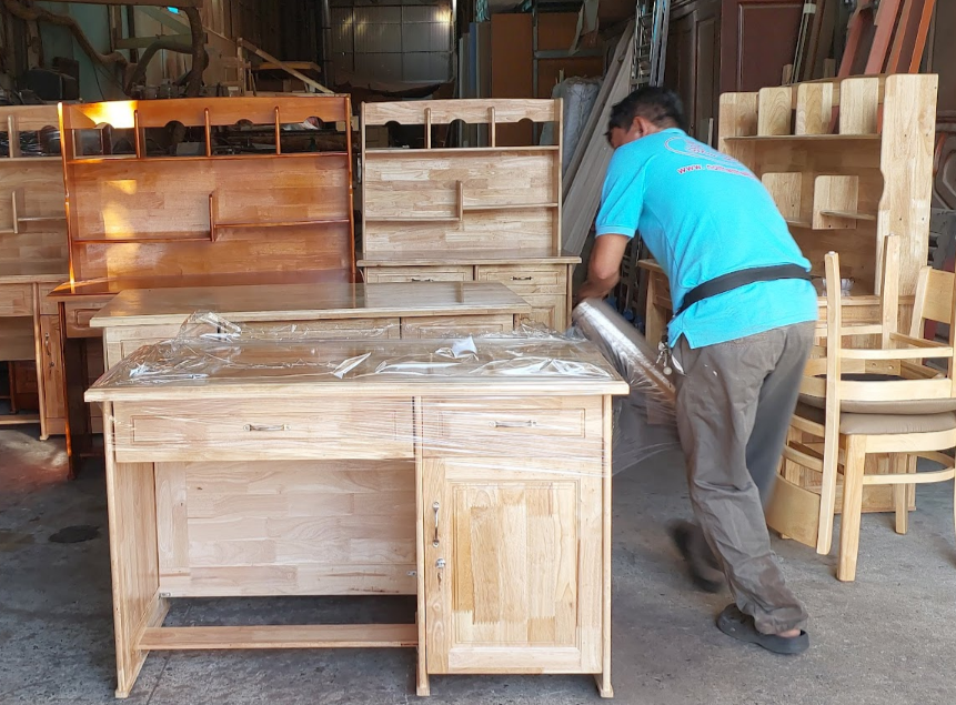Bàn làm việc gỗ tự nhiên cao cấp MS 3423