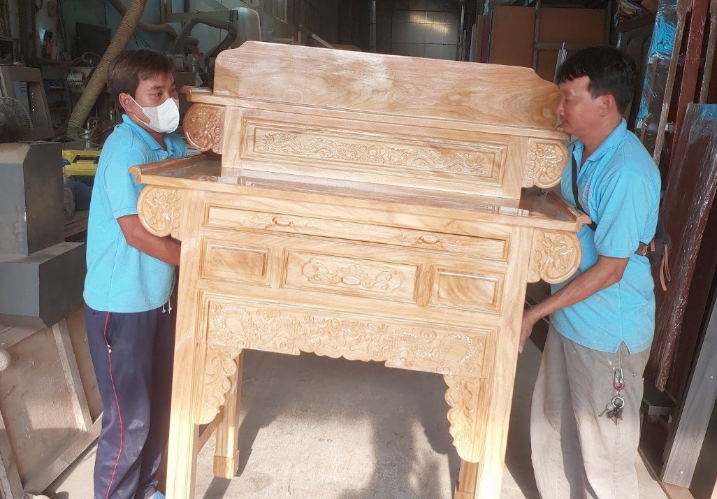 Bàn thờ gỗ gõ đỏ hiện đại MS 3233