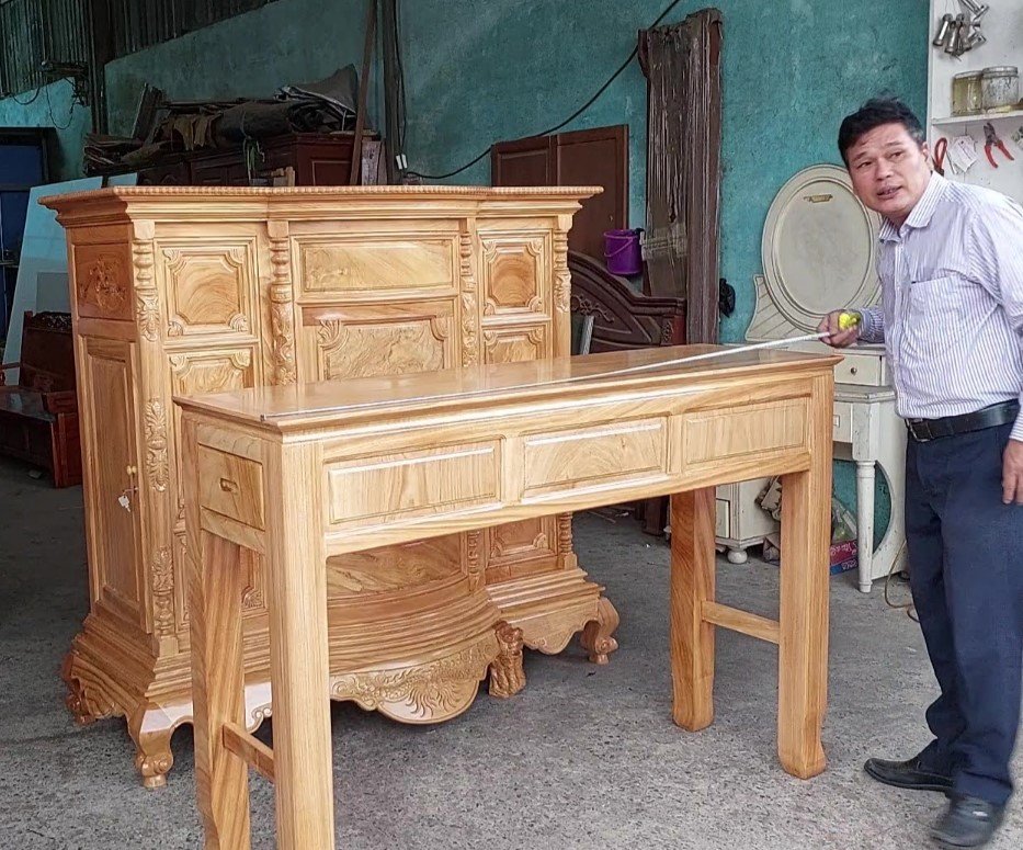 Tủ thờ cẩn xà cừ cao cấp MS 3382