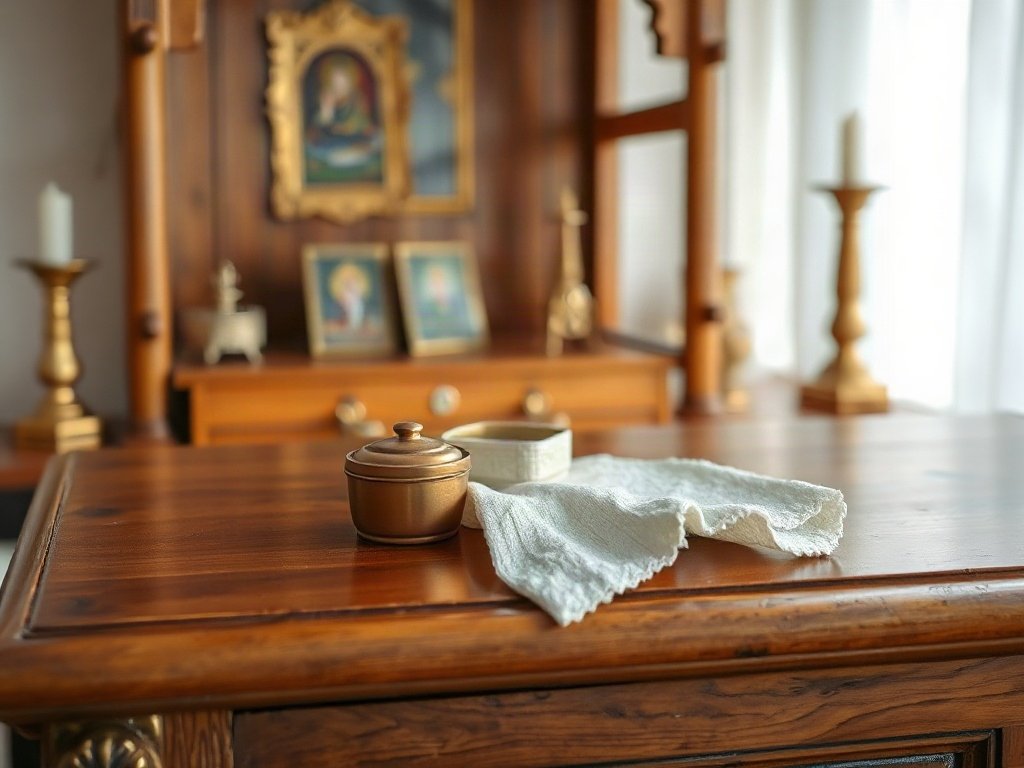 3 Cách Làm Mịn Tủ Thờ Gỗ Chuẩn Thợ Mộc 20 Năm Kinh Nghiệm Bảo dưỡng định kỳ bề mặt tủ thờ gỗ bằng khăn mềm và sáp