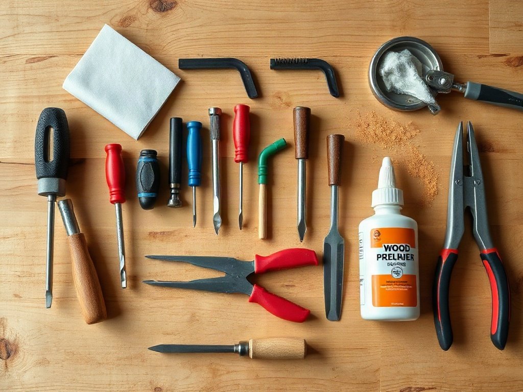 6 Cách Sửa Chữa Bàn Ăn Tại Nhà Đơn Giản, Hiệu Quả Bộ dụng cụ cần chuẩn bị khi sửa bàn ăn tại nhà