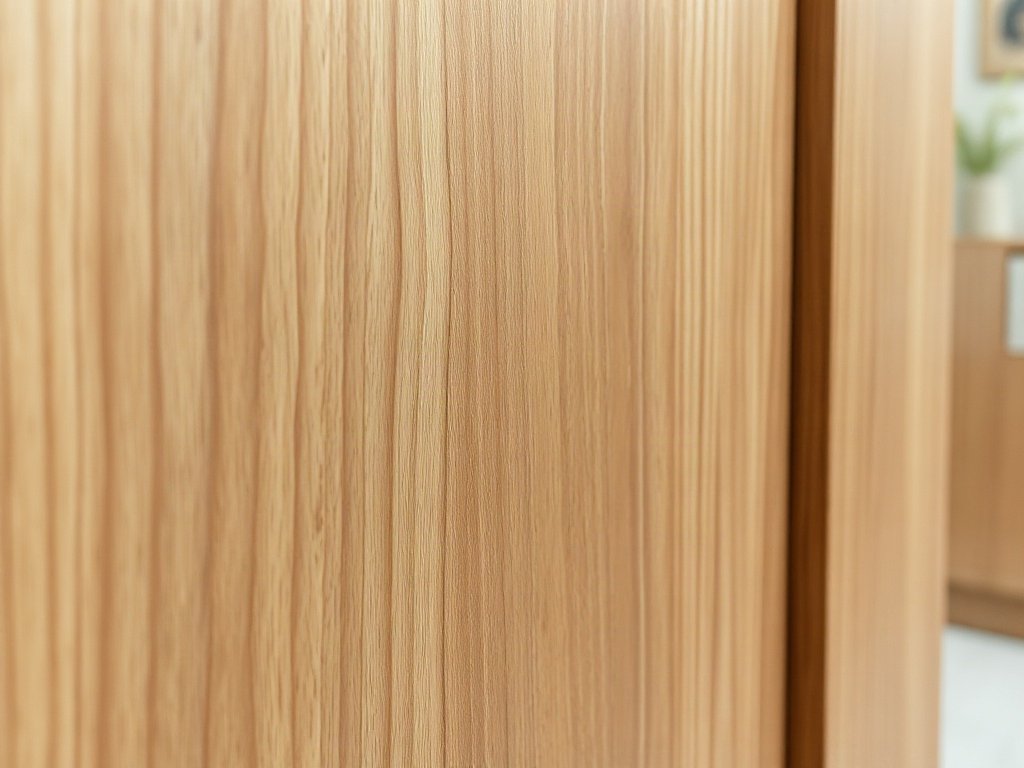 Cận cảnh vân gỗ sồi tự nhiên trên mặt tủ giầy cao cấp
