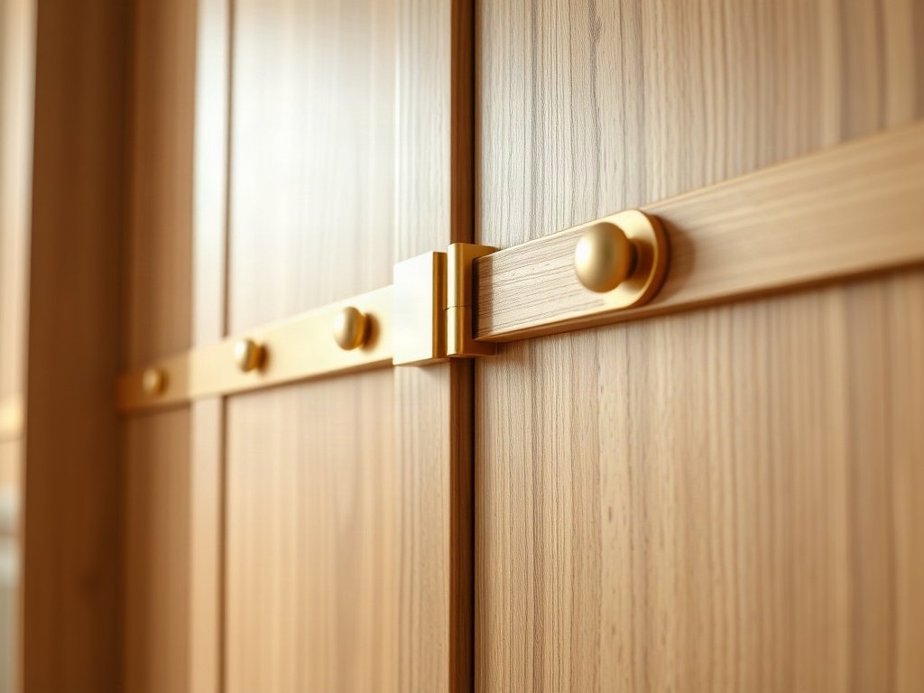 Tủ quần áo đẹp tại TPHCM Chi tiết bản lề và ray trượt phụ kiện tủ quần áo gỗ tự nhiên