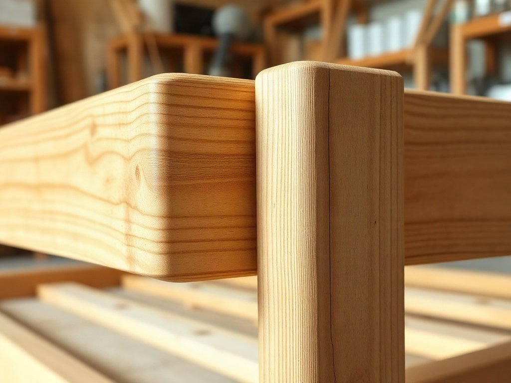 Nội thất phòng ngủ của bé gái Chi tiết mối mộng âm dương trên khung giường gỗ tự nhiên chắc chắn