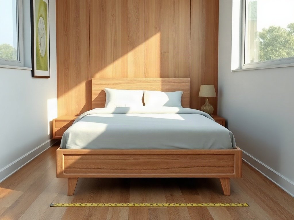 5 sai lầm khi lựa chọn giường gỗ bạn nên tránh Đo kích thước phòng ngủ nhỏ trước khi chọn mẫu giường gỗ đẹp