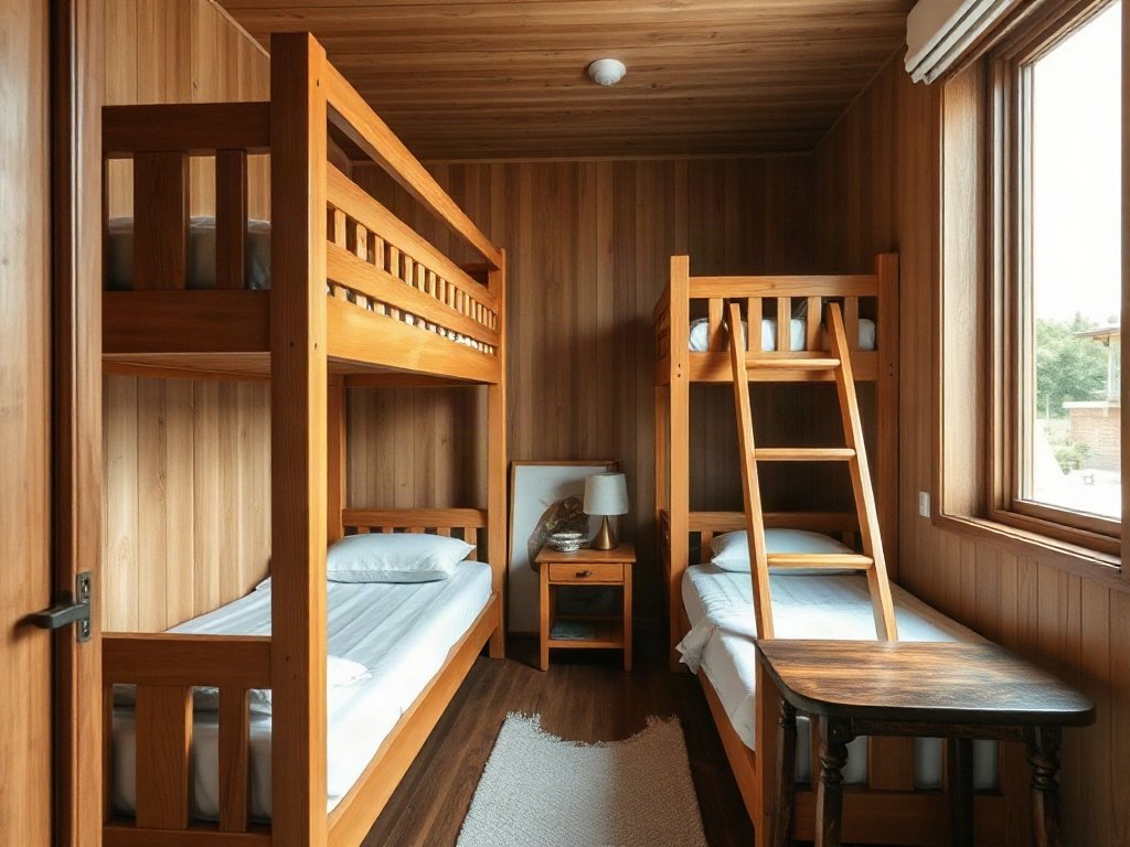 Giường 2 tầng tại quận 8 đẹp bền chắc chắn tiện lợi Giường 2 tầng tại quận 8 kê gọn trong phòng ngủ nhà phố hẹp