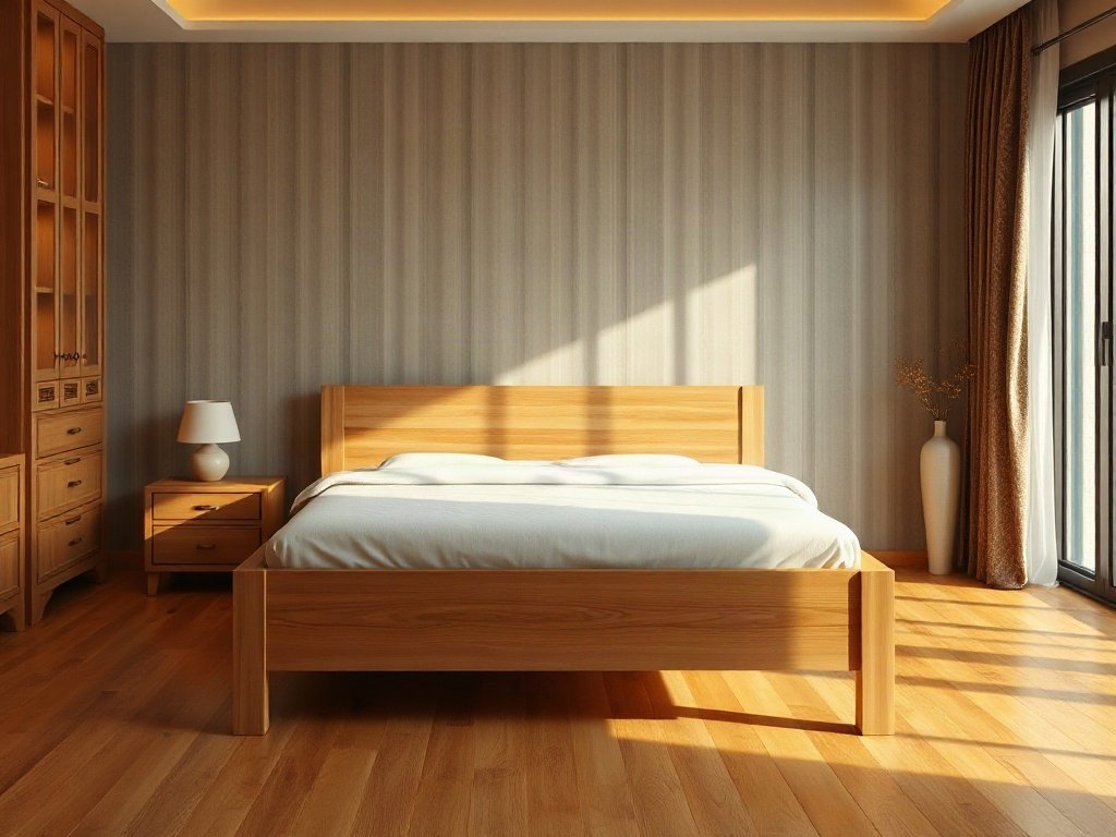 10 mẫu giường ngủ tại TPHCM chất lượng đẹp Giường ngủ gỗ tự nhiên khổ lớn đặt trong phòng ngủ căn hộ TPHCM