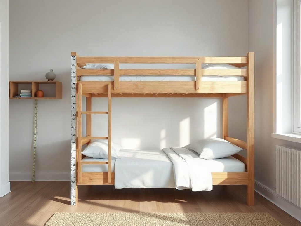 Giường tầng đẹp tại TPHCM đo kích thước phù hợp phòng ngủ nhỏ