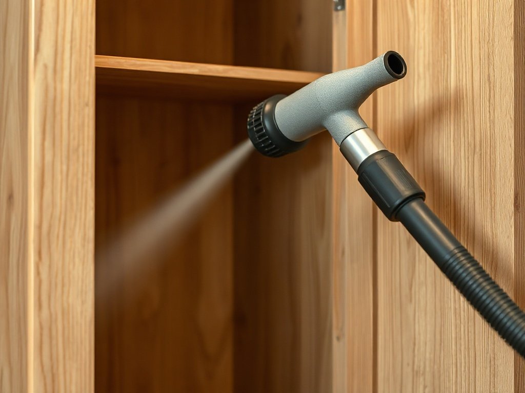 7 Bước Vệ Sinh Tủ Quần Áo Sạch Sẽ Thơm Tho Tại Nhà Hút bụi ngóc ngách bên trong tủ quần áo gỗ tự nhiên