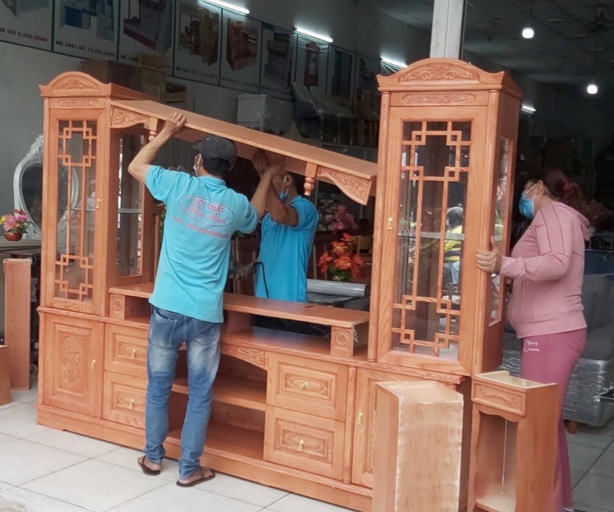 Tủ kệ tivi phòng khách gỗ gõ đỏ MS 3375