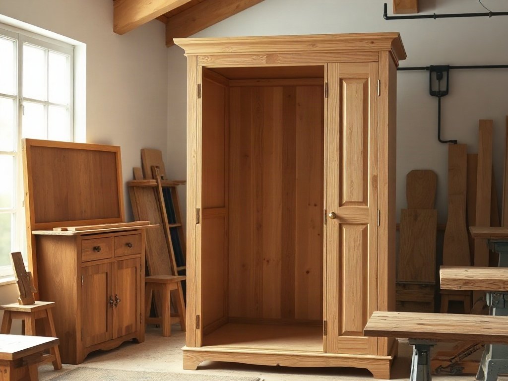 Tủ quần áo cửa lùa tại TPHCM đẹp sang Khung gỗ ghép mộng âm dương truyền thống trong xưởng mộc