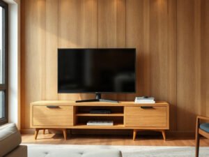 Kinh nghiệm chọn mua kệ tivi chất lượng qua mẫu kệ gỗ sồi tự nhiên