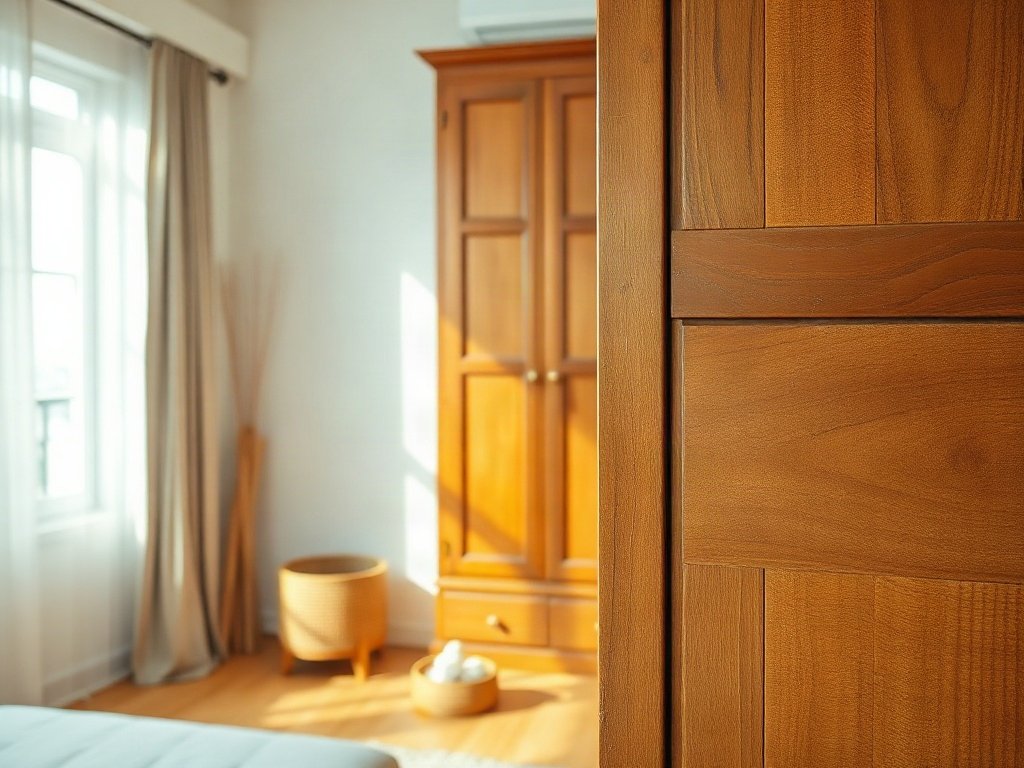 Mặt tủ quần áo gỗ bị trầy xước cần xử lý phục hồi