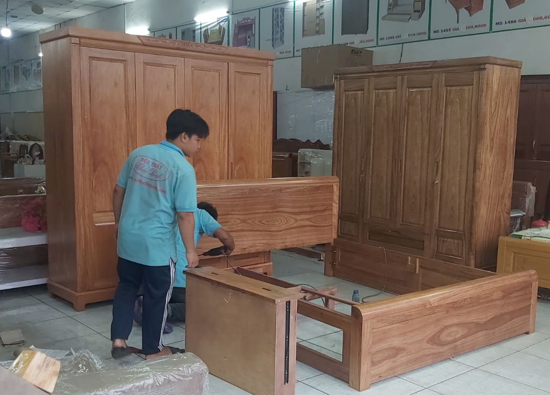 Giường gỗ kiểu dạt phản MS 3456
