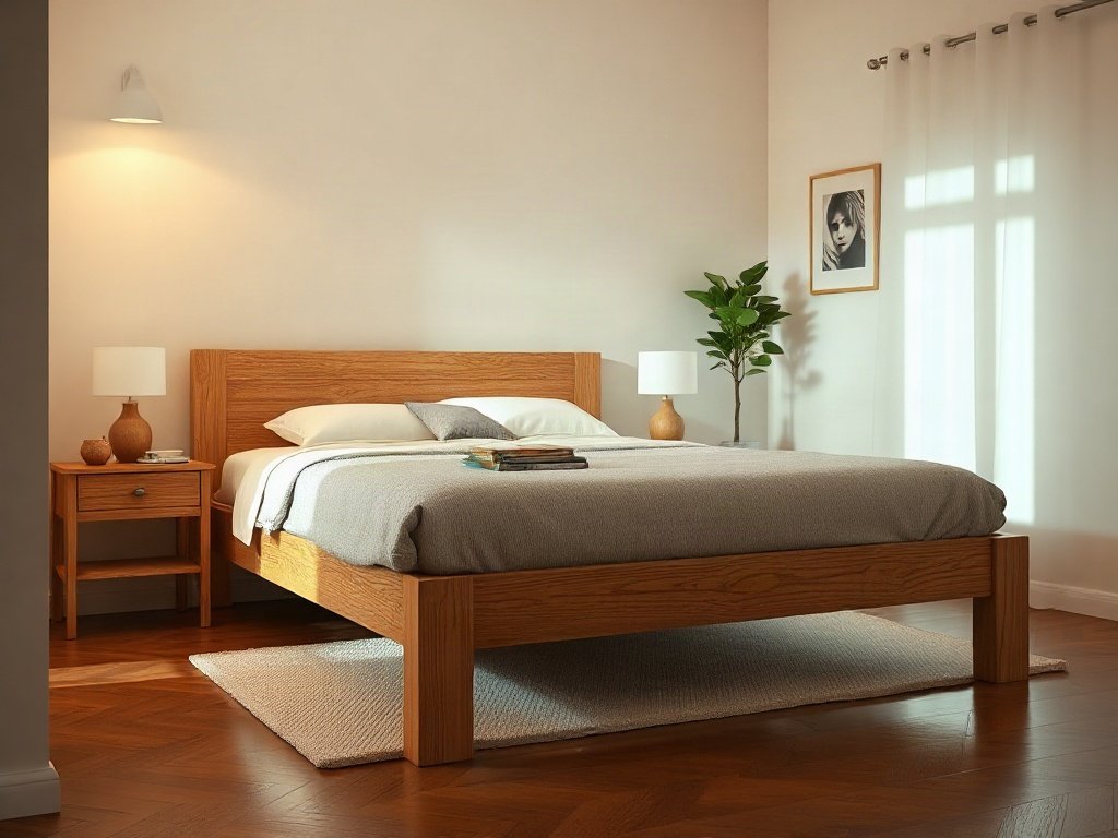 7 lợi ích khi mua giường gỗ công nghiệp tại Quận 6 Mẫu giường gỗ công nghiệp giá rẻ đặt trong phòng ngủ nhỏ gọn