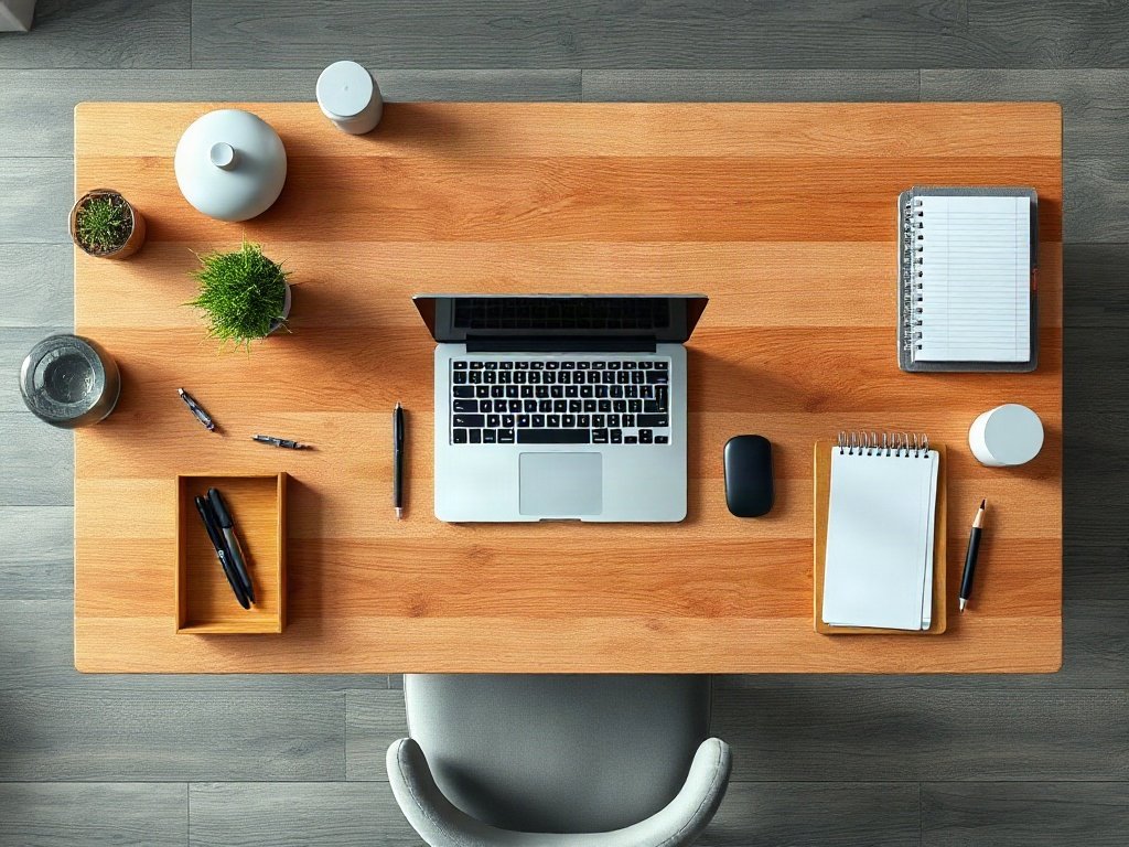 Mẹo sắp xếp bàn làm việc theo từng khu vực gọn gàng