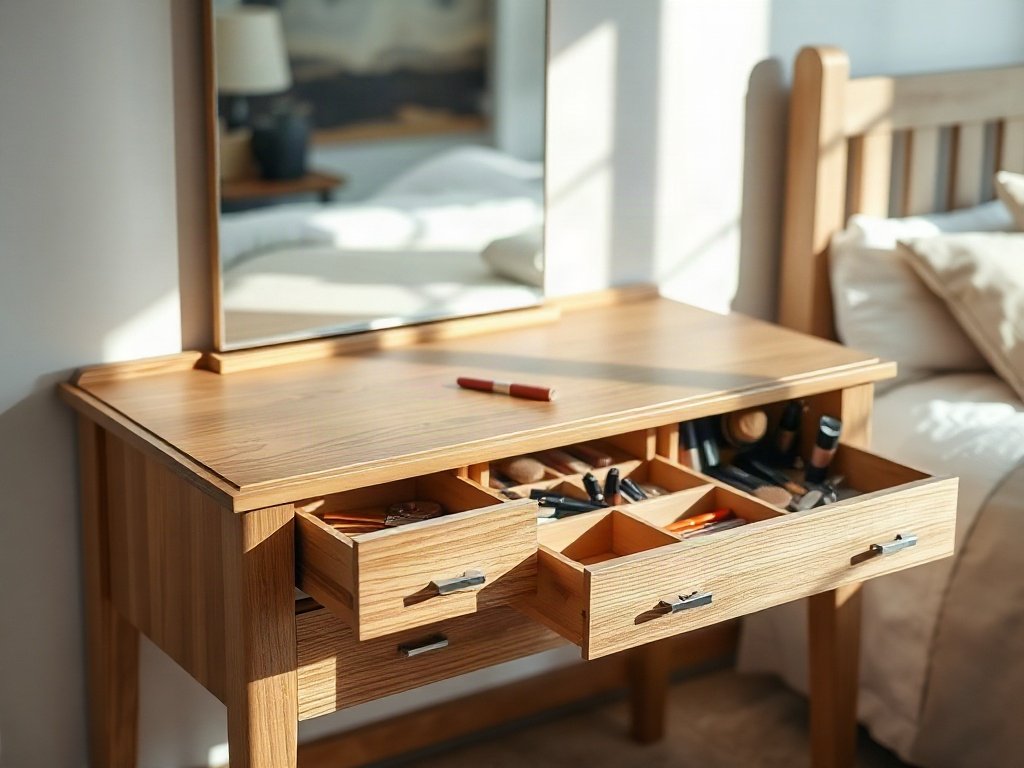Ngăn kéo bàn trang điểm chuyên nghiệp chia ô đựng mỹ phẩm gọn gàng