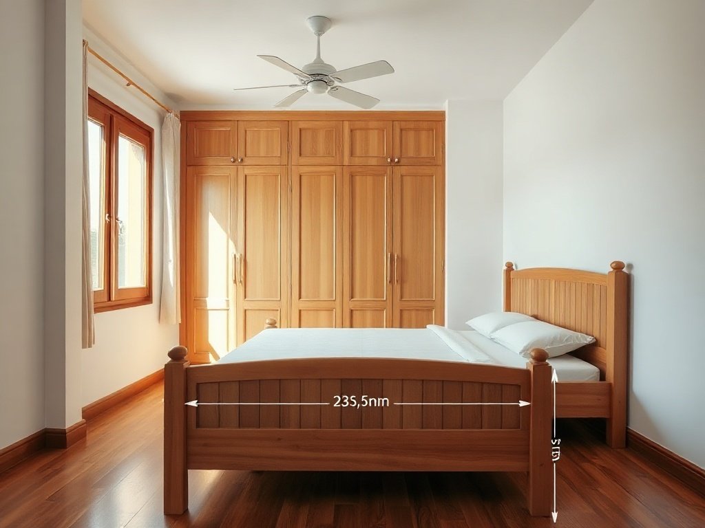 Giường Ngủ Đẹp Tại Quận Tân Bình - Tạo Dựng Không Gian Nghỉ Ngơi Lý Tưởng Phòng ngủ bố trí giường ngủ và tủ quần áo với khoảng cách hợp lý