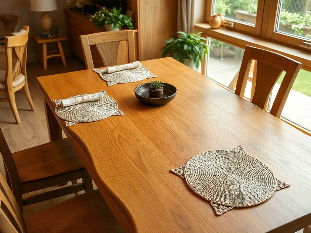 6 Cách Vệ Sinh Bàn Ăn Gỗ Sạch, Bền Đẹp Từ Thợ Mộc 20 Năm phòng ngừa vết bẩn trầy xước cho bàn ăn gỗ