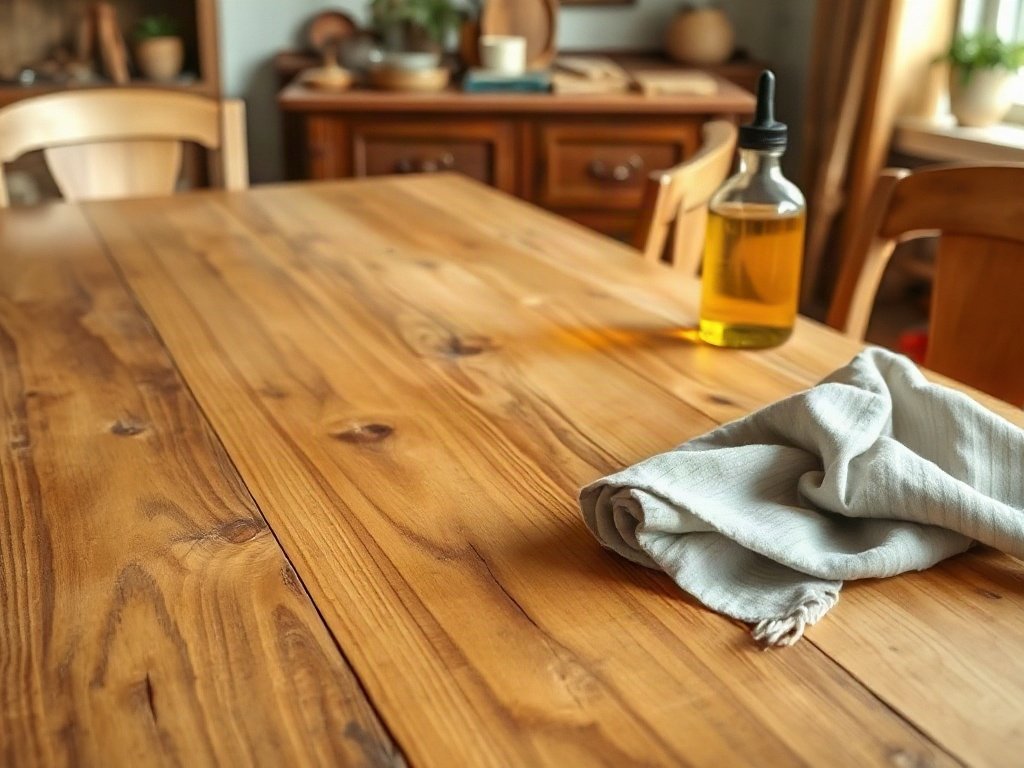 6 Cách Sửa Chữa Bàn Ăn Tại Nhà Đơn Giản, Hiệu Quả Phục hồi bàn ăn gỗ bị ố vàng mất màu tự nhiên