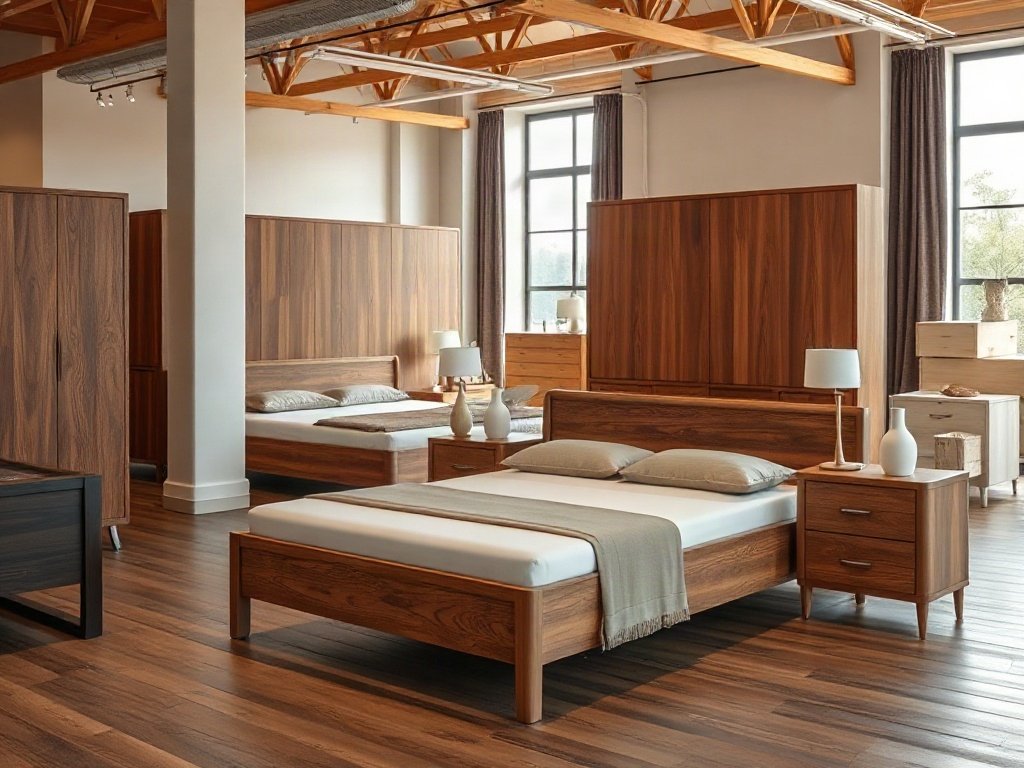 7 lợi ích khi mua giường gỗ công nghiệp tại Quận 6 Showroom trưng bày đa dạng mẫu giường gỗ công nghiệp nhiều màu