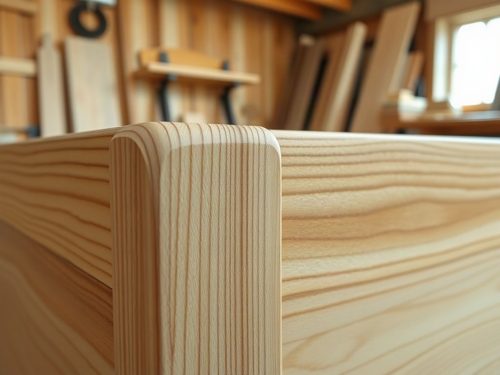 Giường Ngủ Mới Tại Quận 2 Cho Không Gian Hiện Đại So sánh cạnh gỗ tự nhiên và ván ép trên khung giường ngủ
