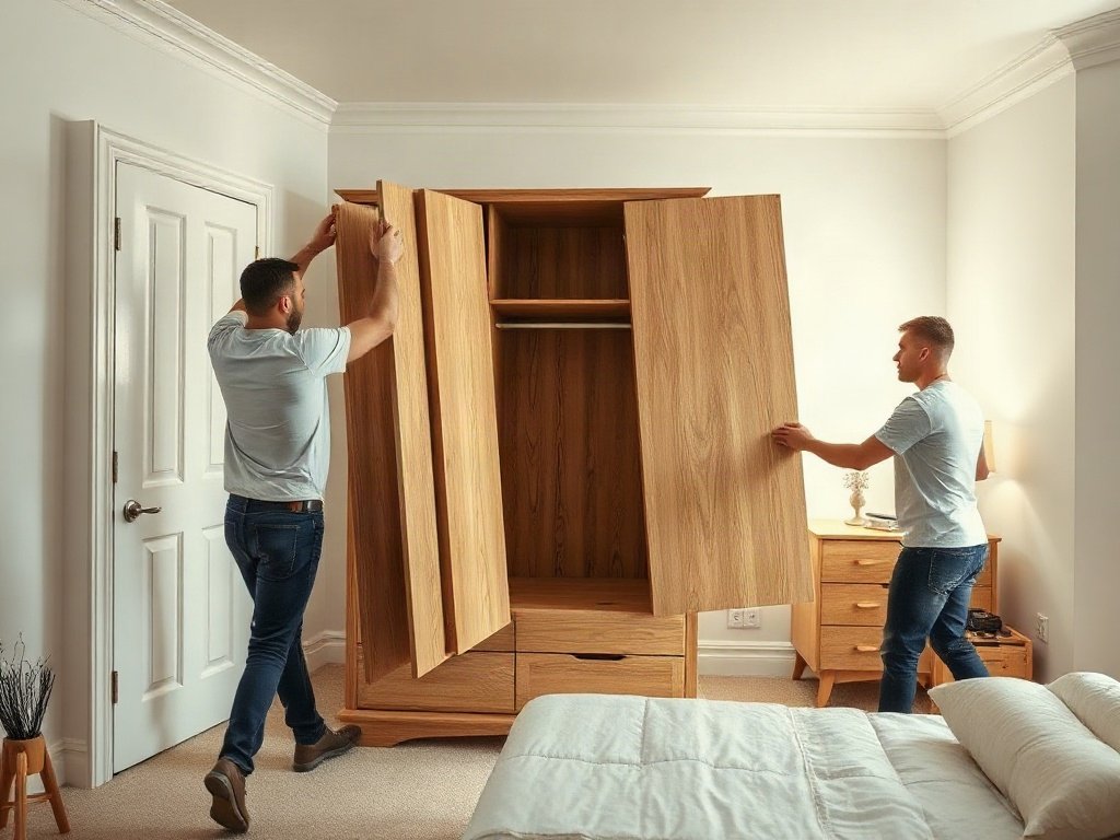 Tủ quần áo gỗ công nghiệp giá rẻ bền đẹp cho mọi gia đình Thợ lắp đặt vận chuyển tủ quần áo gỗ công nghiệp tháo rời đúng kỹ thuật