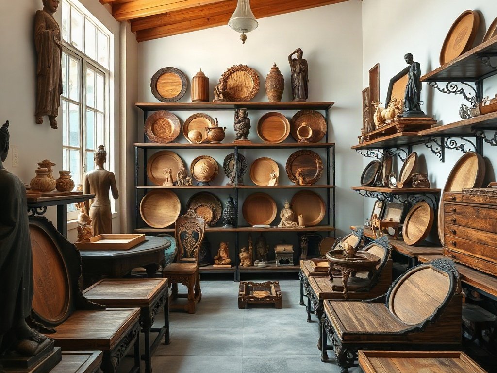 Địa chỉ sỉ đồ trang trí nội thất uy tín và chất lượng nhất Toàn cảnh xưởng gỗ trưng bày sỉ đồ trang trí nội thất bằng gỗ tự nhiên
