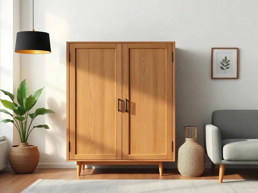 Nội thất đẹp Tủ gỗ thiết kế đơn giản giá rẻ phù hợp không gian nhà nhỏ