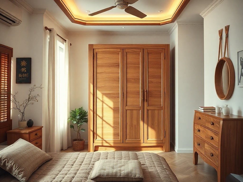 5 Lý Do Nên Mua Tủ Quần Áo Gỗ Tự Nhiên Đáng Tiền tủ gỗ tự nhiên cho phòng ngủ ấm cúng tinh tế