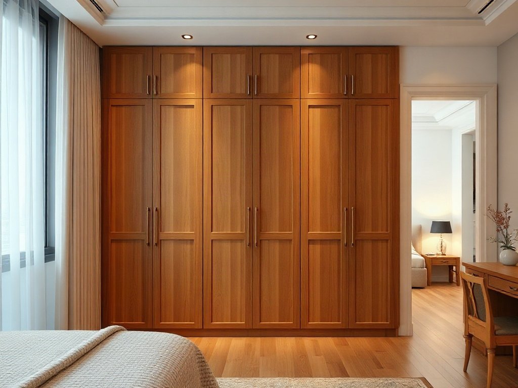 Tủ quần áo đẹp tại TPHCM Tủ quần áo đẹp sáu cánh kết hợp gương trong phòng ngủ rộng