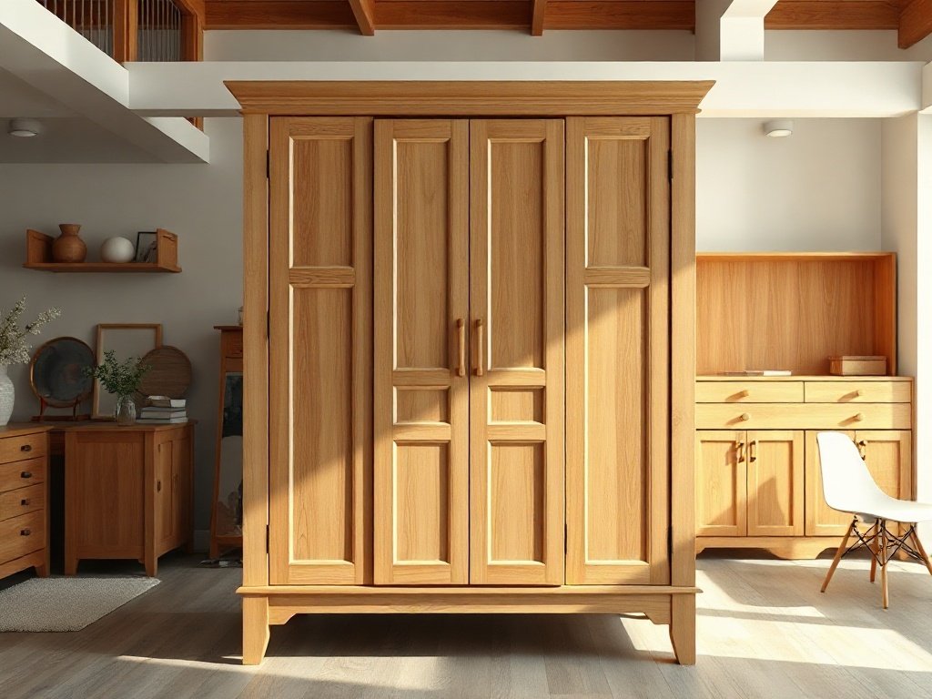 5 Lý Do Nên Mua Tủ Quần Áo Gỗ Tự Nhiên Đáng Tiền tủ quần áo gỗ tự nhiên hoàn thiện trưng bày showroom