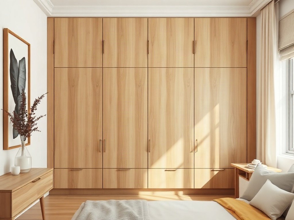 5 Bước Chọn Tủ Quần Áo Theo Chiều Cao Chuẩn Nhất Tủ quần áo gỗ tự nhiên phong cách hiện đại tối giản