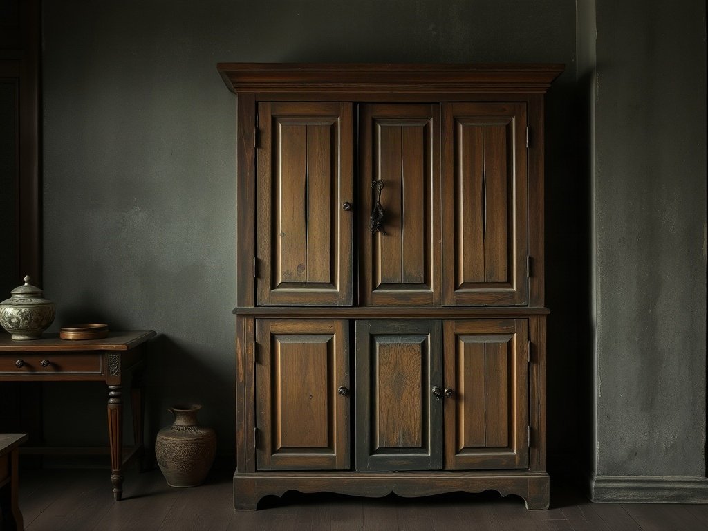 Tủ rượu cũ xuống cấp cần làm mới bề mặt