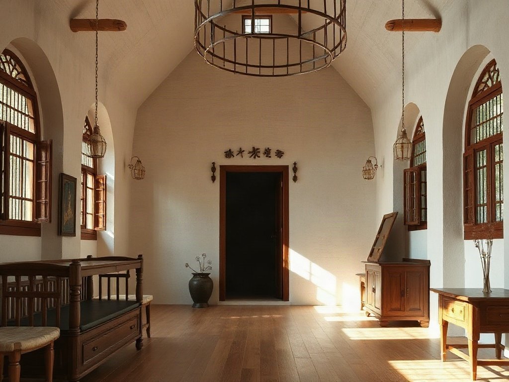Tủ thờ đặt đối diện cửa chính nhà ống