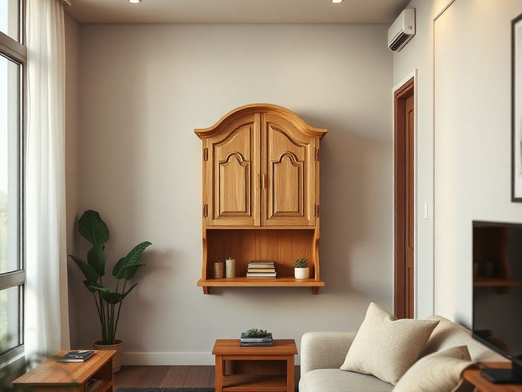 Tủ thờ treo tường nhỏ gọn cho nhà phố diện tích hẹp