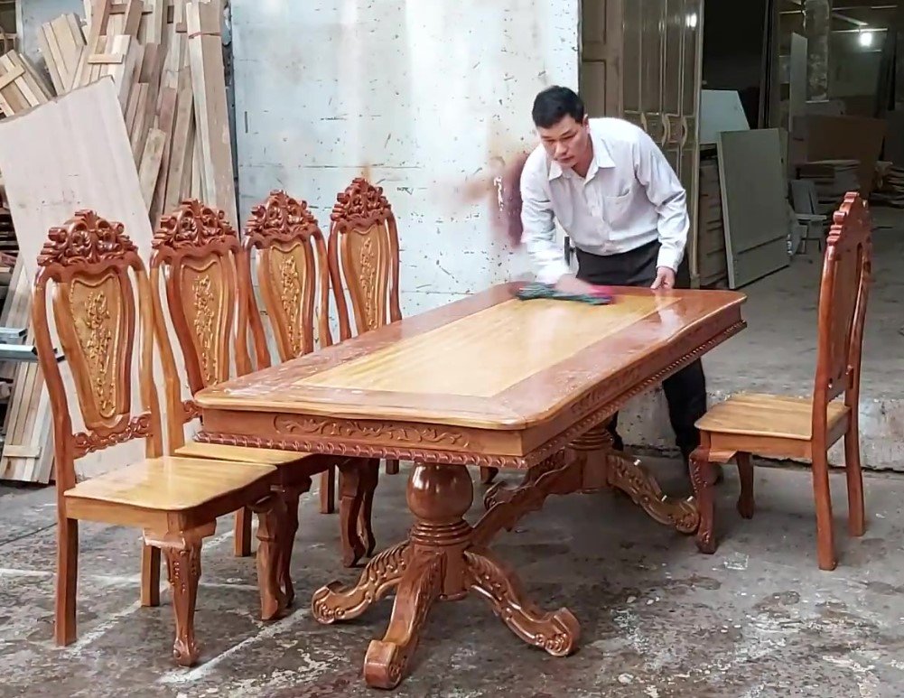 Bàn ghế salon gỗ phòng khách MS 3473 Bàn ghế salon gỗ phòng khách MS 3473
