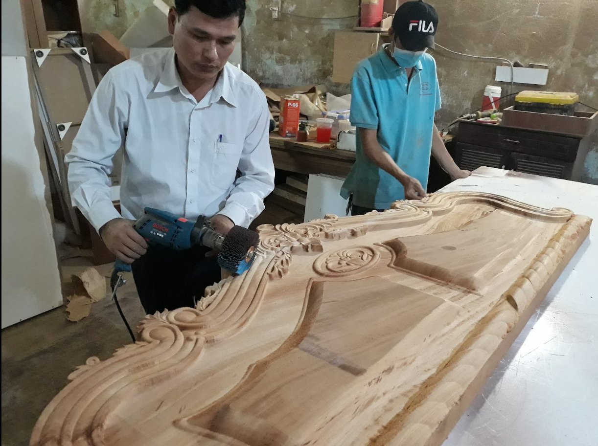 Tủ quần áo gỗ tự nhiên cánh kính MS 3117