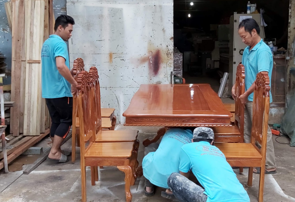 Bộ bàn ăn gỗ sồi 6 ghế MS 3098