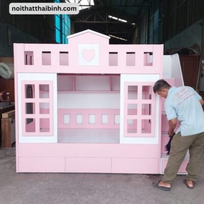 Giường tầng trẻ em hình ngôi nhà