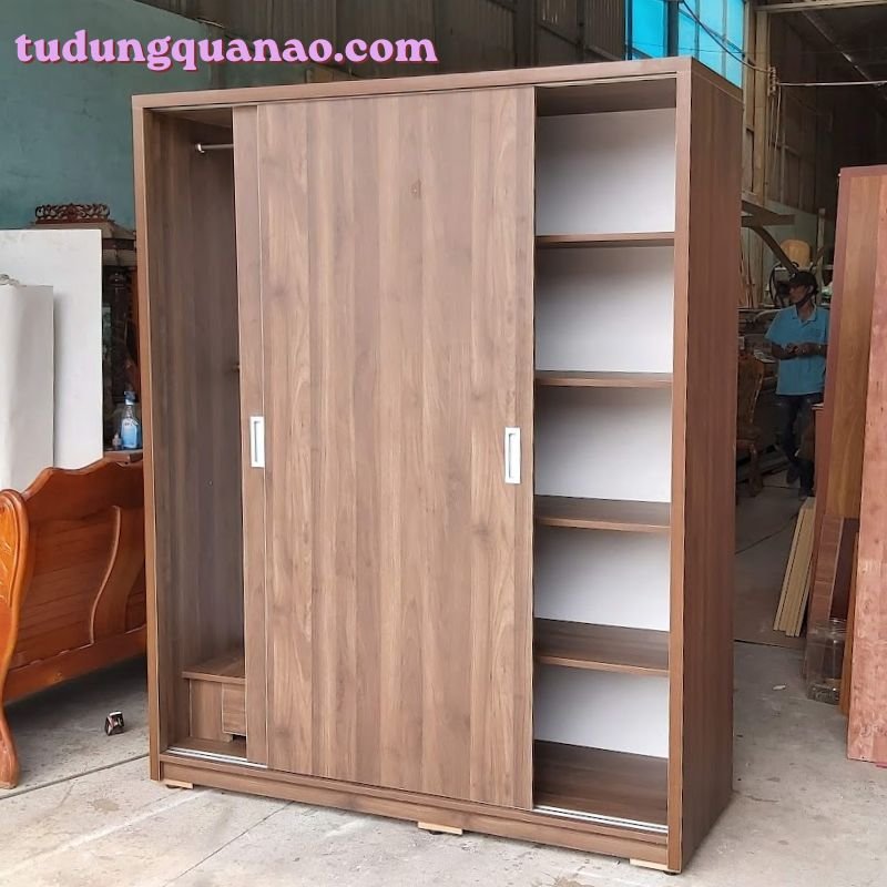Tủ Quần Áo Cửa Lùa Hiện Đại MS 1297 - Giá Tốt Tại TPHCM Nội thất cao cấp tủ quần áo cửa lùa màu nâu
