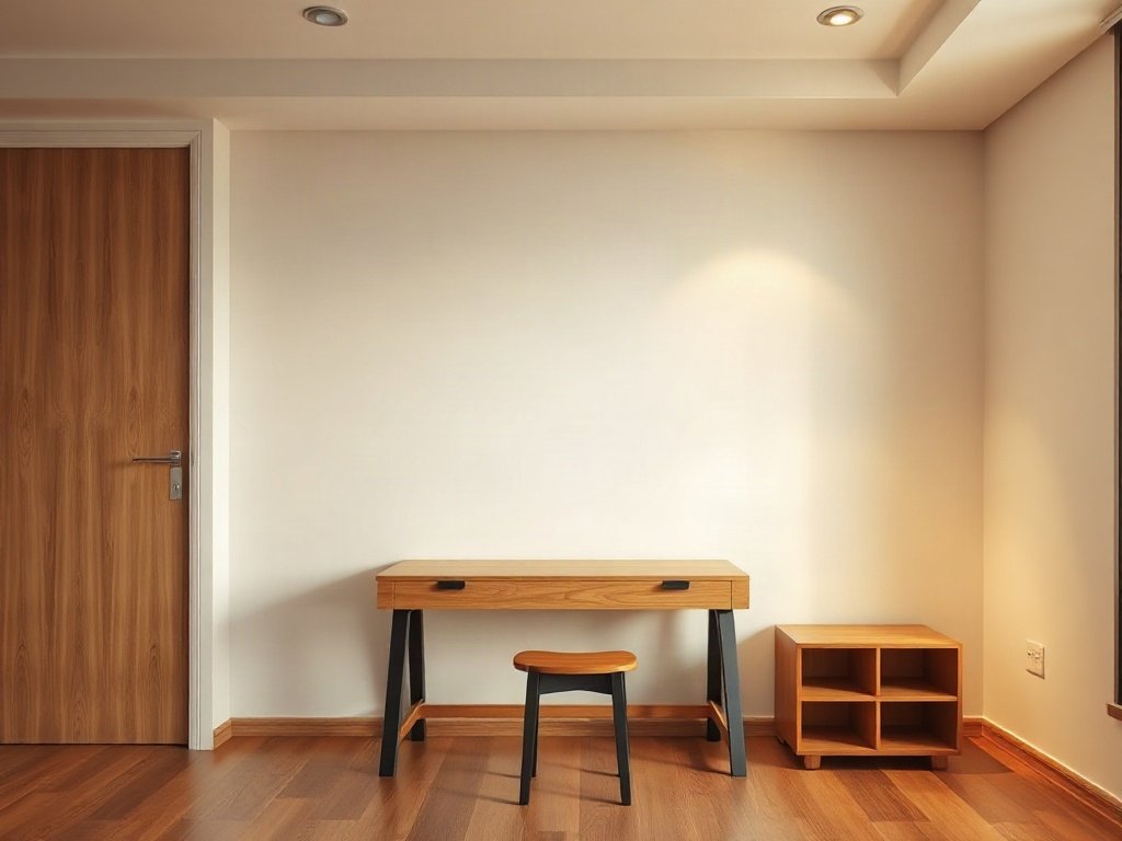 3 Cách Cải Thiện Phong Thủy Bàn Làm Việc Bàn làm việc gỗ tự nhiên kê dựa tường theo cách cải thiện phong thủy bàn làm việc