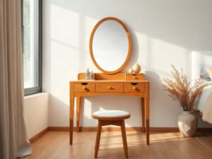 Bàn trang điểm gỗ tự nhiên thanh lý bàn trang điểm chuyên nghiệp còn mới đẹp