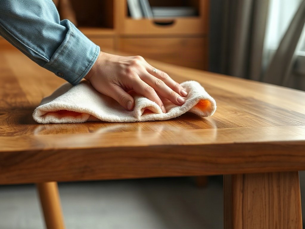 Bàn làm việc tại TPHCM chất lượng giá tốt Bảo dưỡng đánh bóng mặt bàn làm việc gỗ tự nhiên bằng sáp